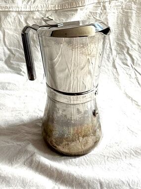 Giannini/Giannina 9 Cup Italian Moka Pot Espresso Maker, Stainless Steel
